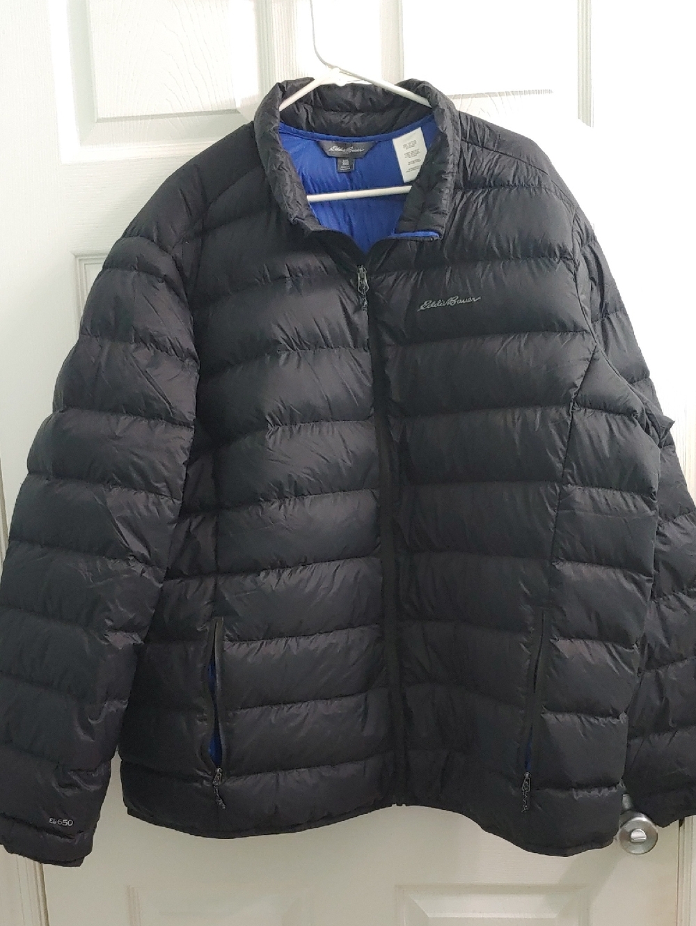Eddie Bauer Down Jacket EB 650 Black Quilted Packable Men's Size XXXL